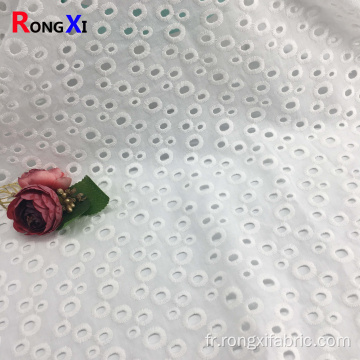 Coutume blanche de tissu de coton de tissu de tissu de coton de recyclabilité